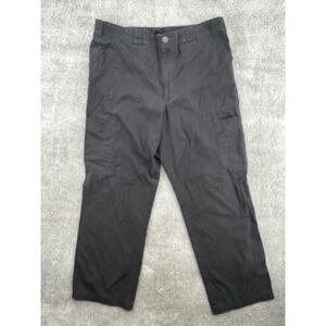 Carhartt Men's Ripstop Cargo Pants Drawstring Black‎ Utility Workwear 33x28